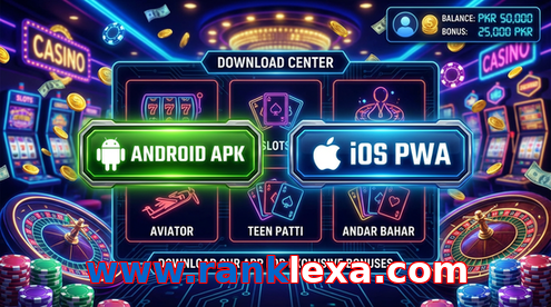 Main screen of Www.ranklexa.com download page for PK players