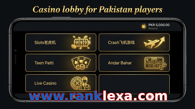 Lobby view of Www.ranklexa.com for Pakistan users